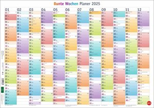 Bunte Wochen Posterplaner 2025