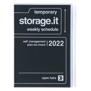 MARK\'S 2021/2022 Taschenkalender B6 vertikal, Storage it, Black