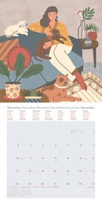 GreenLine Happy Vibes 2025 - Wand-Kalender - Broschüren-Kalender - 30x30 - 30x60 geöffnet
