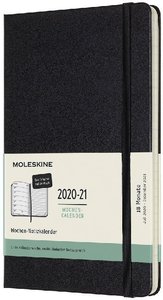 Moleskine 18 Monate Wochen Notizkalender Deutsch 2020/2021 Large/A5, Schwarz