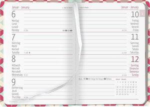 Alpha Edition - Ladytimer Mini Retro 2025 Taschenkalender, 8x11,5cm, Kalender mit 144 Seiten, Kalender mit einem Info- und Adressteil im handlichen Miniformat, Wochenübersicht auf 2 Seiten