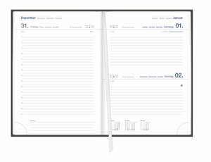 Tages-Cheftimer A5, schwarz Kalender 2022
