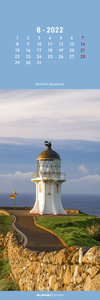 Leuchttürme 2022 - Lesezeichenkalender 5,5x16,5 cm - Lighthouses - Lesehilfe - Alpha Edition