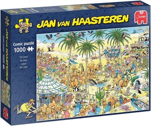 Jumbo 20048 - Jan van Haasteren, Die Oase, Comic-Puzzle, 1000 Teile