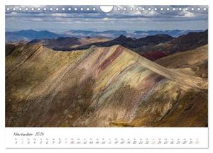 Palccoyo - Der neue Rainbow Mountain in Peru (Wandkalender 2024 DIN A4 quer), CALVENDO Monatskalender