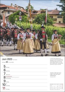 Südtirol Wochenplaner 2023. Wochenkalendarium, Zitate und viel Platz für Notizen in einem Kalender. Wand-Kalender 2023 mit schönen Fotos der südtiroler Landschaften.