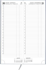 Tagevormerkbuch Recycling 2025 - Bürokalender 10,4x29,6 cm - 1 Tage auf 1 Seite - Recyclingpapier - mit Eckperforation und Leseband - 808-0703