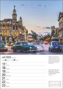 Traumziele 2023 Wochenplaner. Foto-Wandkalender zum Eintragen mit Urlaubsfeeling. Die schönsten Reiseziele in einem Kalender mit Wochenkalendarium.