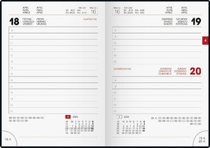 Tageskalender, Taschenkalender, 2024, Nature, Modell 736, Balacron-Einband, braun