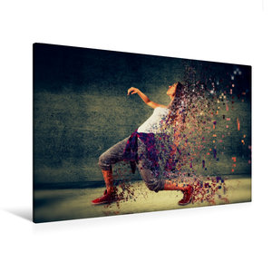Premium Textil-Leinwand 120 cm x 80 cm quer The Dance Explosion \"Pixel\"