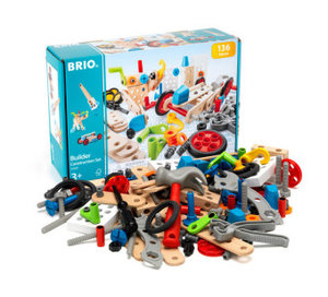 BRIO Builder 34587 Box 136 tlg. - Das kreative Konstruktionsspielzeug aus Schweden - Der ideale Einstieg in die Welt des Bauens und Bastelns - Für Kinder ab 3 Jahren