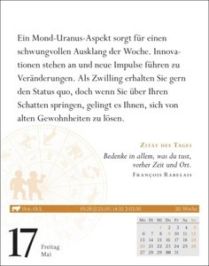 Zwillinge Sternzeichenkalender 2024: Tagesabreißkalender. Tischkalender 2024 mit täglichem Horoskop. Kleiner Kalender mit täglichem Blick in die Sterne
