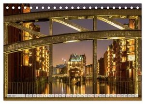 Hamburg - eine Bilderreise durch die Hansestadt (Tischkalender 2024 DIN A5 quer), CALVENDO Monatskalender