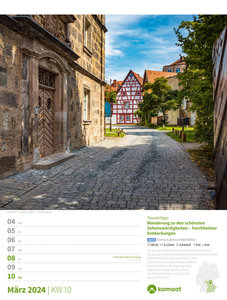 Deutschland ist wanderbar! Komoot - Wochenplaner Kalender 2024