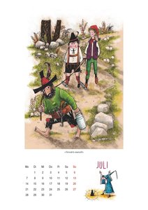 Der Otfried-Preußler-Kalender 2025 – Wandkalender für Kinder – Mit Räuber Hotzenplotz, Kleiner Hexe und Co. – 29,7 x 42 cm – Spiralbindung