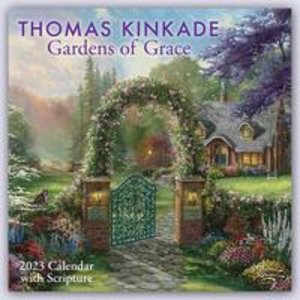 Thomas Kinkade Gardens of Grace with Scripture 2023 Wall Calendar
