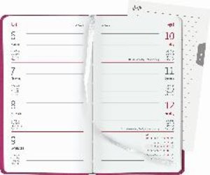 Slimtimer Touch rosa 2023 - Taschenkalender 9,5x16 cm - seperates Adressheft - Weekly - 128 Seiten - Quer-Planer - Alpha Edition