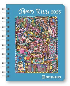 James Rizzi 2025 - Diary - Buchkalender - Taschenkalender - Kunstkalender - 16,5x21,6