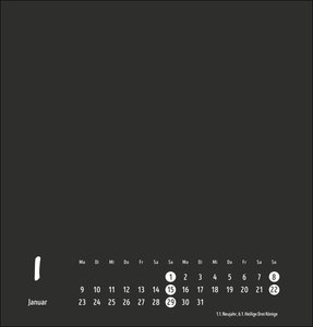 Bastelkalender schwarz mittel 2023