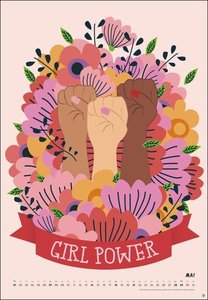 Girl Power Posterkalender 2023. Großer Wandkalender mit 12 starken Motiven. Einzigartiger Kalender XXL zum Thema Feminismus. 37x54 cm. Hochformat