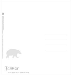 Bärenstark Postkartenkalender 2026