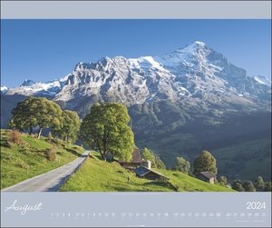 Alpen im Licht Kalender 2024. Reise-Kalender mit 12 atemberaubenden Fotografien der Alpen. Großer Foto-Wandkalender 2024 XL. 55x46 cm. Querformat.