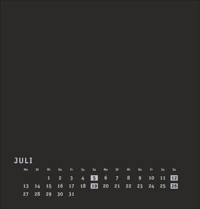 Premium-Bastelkalender schwarz mittel 2026