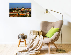 Premium Textil-Leinwand 75 cm x 50 cm quer Blick über die Altstadt mit ihren zahlreichen Wahrzeichen