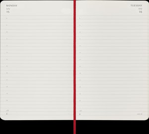 Moleskine 12 Monate Tageskalender 2024, Large/A5, Scharlachrot