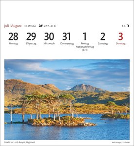 Schottland Sehnsuchtskalender 2025 - Wochenkalender mit 53 Postkarten