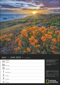 Colourful World National Geographic Wochenplaner 2023. Terminkalender 2023 zum Aufhängen mit Naturfotos in leuchtenden Farben. Tolle Aufnahmen in einem praktischen Wochenkalender
