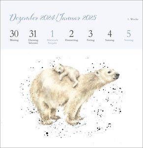 Hannah Dale: Happy Animals Premium-Postkartenkalender 2025