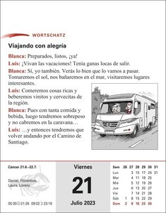 Spanisch Sprachkalender 2023. Tageskalender zum Abreißen mit kurzen Spanischlektionen. Tischkalender für jeden Tag - Spanisch lernen in 10 min täglich