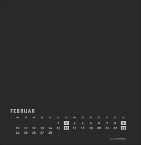 Premium-Bastelkalender schwarz groß 2025