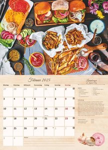 Culinaria - Der große Küchenkalender 2025 - Bildkalender 42x29 cm (42x58 geöffnet) - Rezeptkalender - inkl. Saisonkalender - mit Platz für Notizen