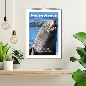 Neuseelands Pelzrobben und Gelbaugenpinguine (Wandkalender 2024 DIN A3 hoch), CALVENDO Monatskalender