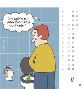 Krumbiegel: Alles Öko Postkartenkalender 2023. Humorvoller Kalender zum Aufstellen und Aufhängen. Kleiner Kalender mit 12 witzigen Postkarten