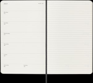 Moleskine 12 Monate Wochen Notizkalender 2024, Large/A5, Schwarz