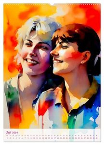 Lesbische Liebe (hochwertiger Premium Wandkalender 2024 DIN A2 hoch), Kunstdruck in Hochglanz