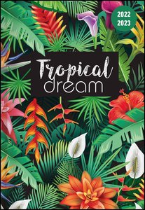 Collegetimer Tropical Dream 2022/2023 - Schülerkalender A5 (15x21 cm) - mit robustem Hardcover - Daily (1 Tag auf 1 Seite) - 224 Seiten - Terminplaner