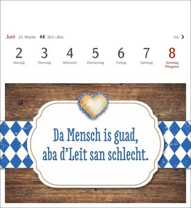 Bairische Sprüche - Do legst di nieda! Postkartenkalender 2025