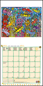 James Rizzi 2023 - Wand-Kalender - Broschüren-Kalender - 30x30 - 30x60 geöffnet - Kunst-Kalender