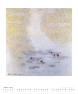 Claude Monet - Im Garten. Kalender 2024 mit den schönsten Gartenbildern des Impressionisten aus den Museen der Welt. Wandkalender 2024 Großformat für Kunstliebhaber. 46x55 cm