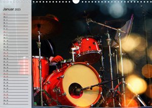 Schlagzeug onstage - \"abgerockt\" (Wandkalender 2023 DIN A3 quer)
