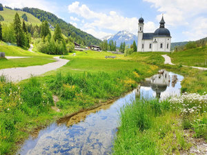CALVENDO Puzzle Das Seekirchl Heilig Kreuz bei Seefeld in Tirol 1000 Teile Puzzle quer