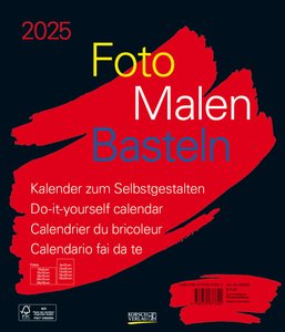 Foto-Malen-Basteln Bastelkalender schwarz groß 2025