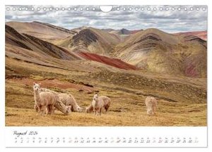Palccoyo - Der neue Rainbow Mountain in Peru (Wandkalender 2024 DIN A4 quer), CALVENDO Monatskalender