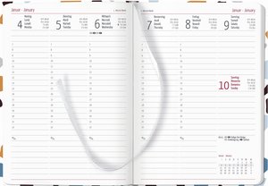 Ladytimer Grande Terrazzo 2023 - Taschen-Kalender A5 (15x21 cm) - Fliesen - Notiz-Buch - Weekly - 128 Seiten - Alpha Edition
