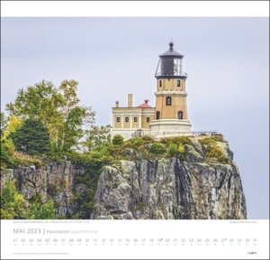 Faszination Leuchttürme - an den Grenzen der Landschaft Kalender 2023. Eiland-Leuchtturm-Kalender mit 12 Farbfotos. Großer Wandkalender 48x46 cm mit Monatskalendarium.