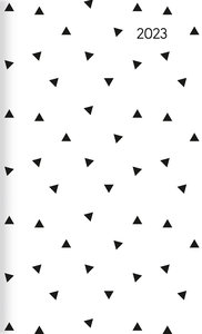 Taschenplaner Style Triangel 2023 - Taschen-Kalender 9,5x16 cm - seperates Adressheft - 1 Seite 1 Woche - 64 Seiten - Notiz-Heft - Alpha Edition